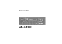Blaupunkt lbeck-CC-22 - Owners Manual
